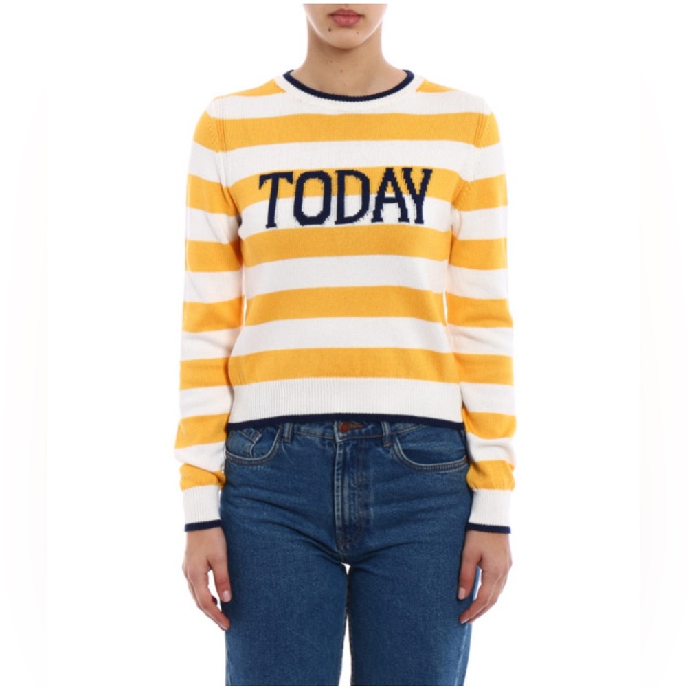 Alberta Ferretti Rainbow Week Today Striped Sweater Size Small